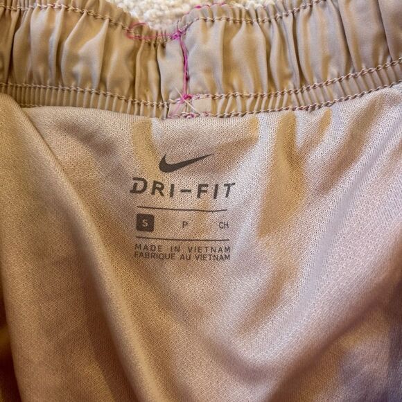 Nike Tempo Women's Dri-FIT Mid-Rise Brief-Lined Running Shorts Pink and Cream - Picture 3 of 5